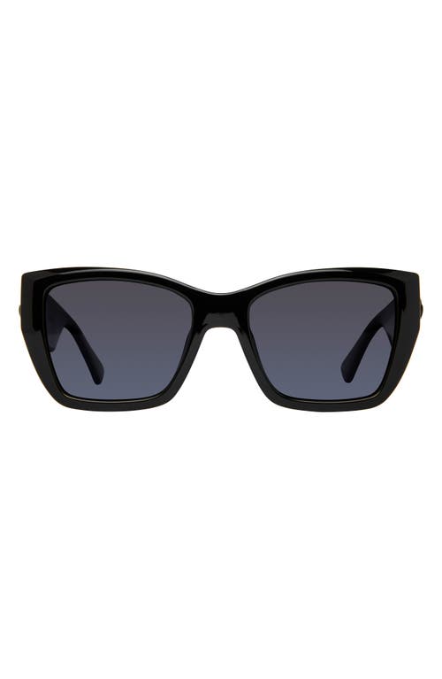 Kurt Geiger London Kensington 54mm Gradient Rectangular Sunglasses In Black/gray Gradient