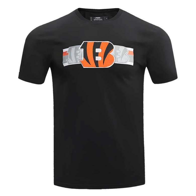 Shop Pro Standard Black Cincinnati Bengals Retro Striper T-shirt