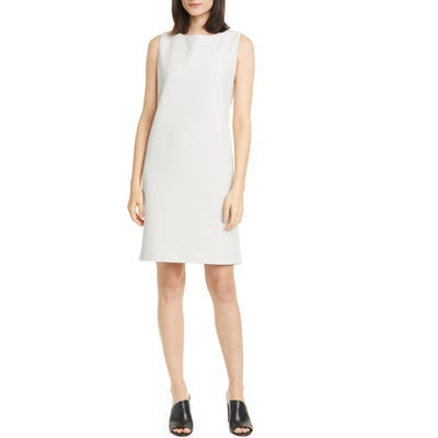 Eileen Fisher Jacquard Sleeveless Shift Dress, Ivory