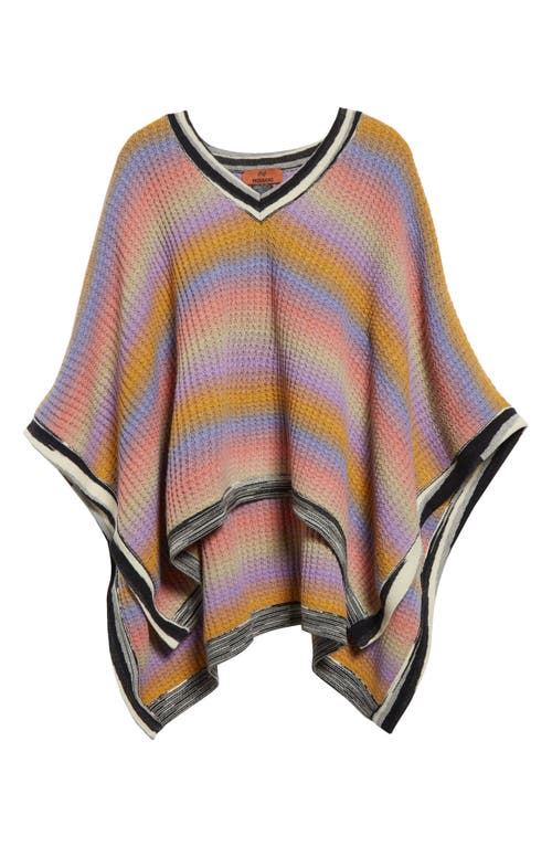 MISSONI MISSONI STRIPE WOOL BLEND PONCHO