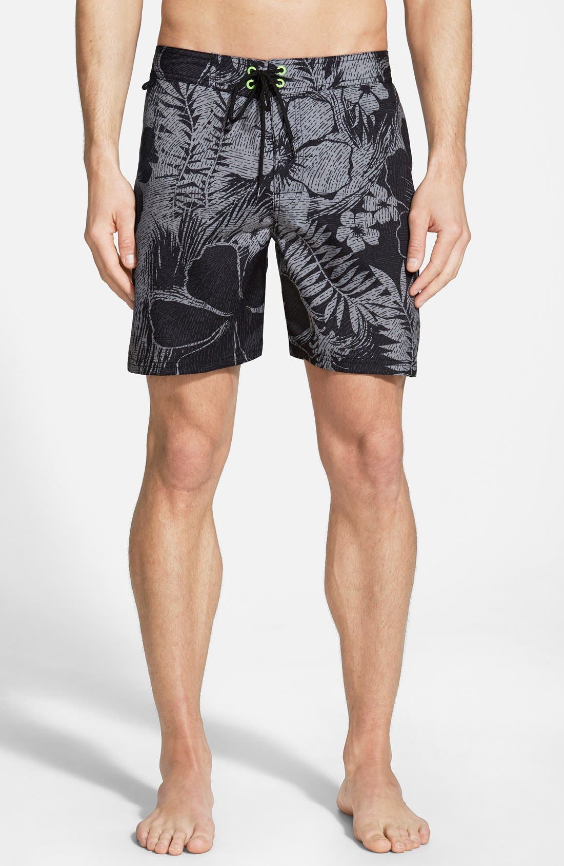 Sundek Low Rise Hawaiian Print Board Shorts Nordstrom