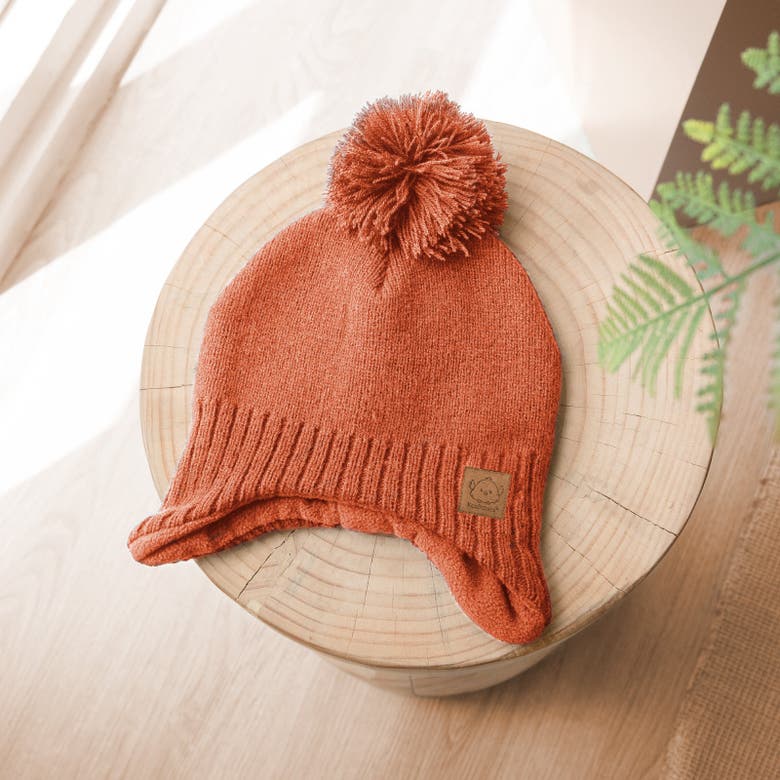 Shop Keababies Muff Knitted Beanie In Clay