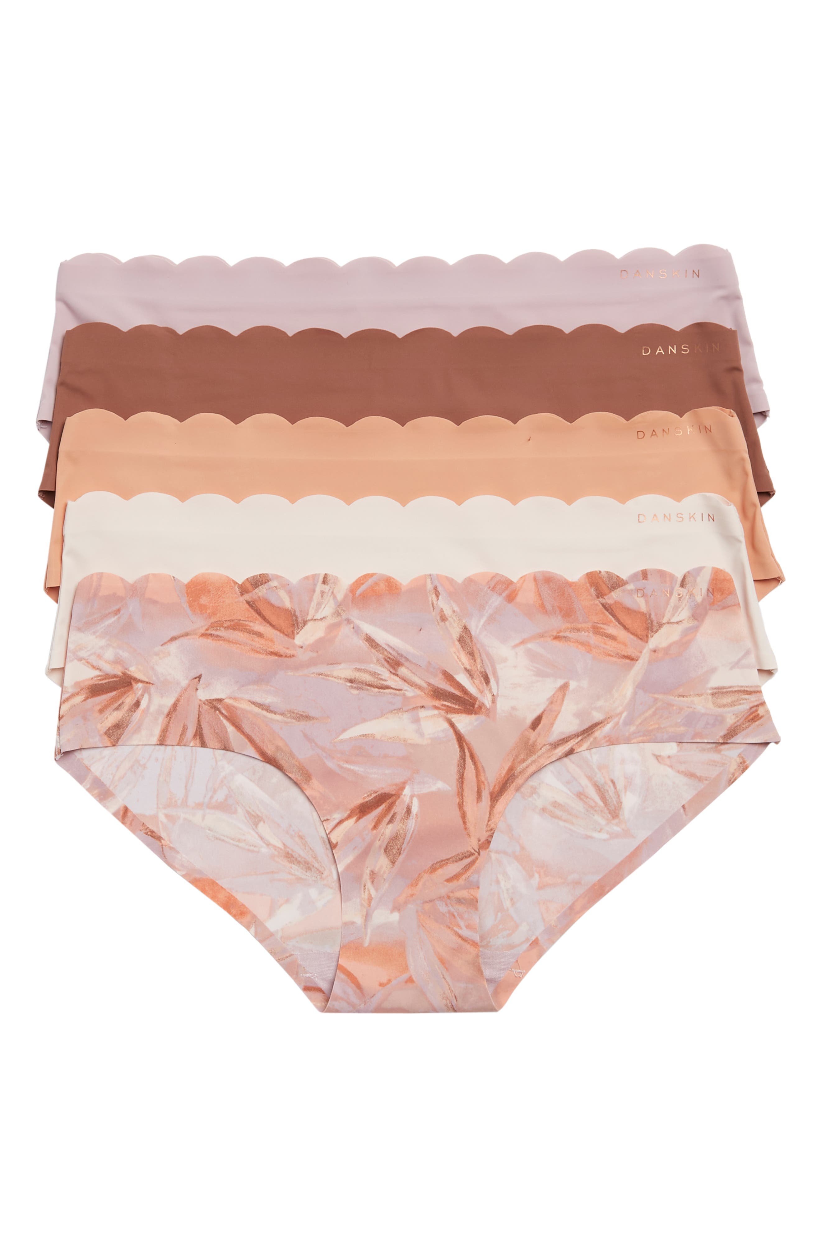 Danskin Bonded Scallop Hipster Panties Pack of 5 Nordstromrack