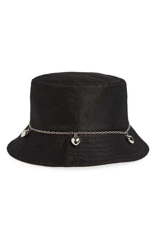Ruby & Ry Kids' Chain Accent Bucket Hat in Black at Nordstrom