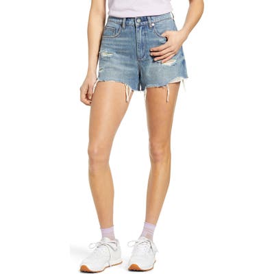Blanknyc Ripped Denim Shorts, Blue