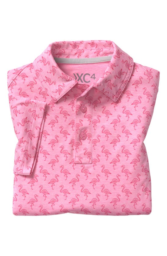 Johnston & Murphy Kids' Xc4® Flamingo Performance Polo In Pink