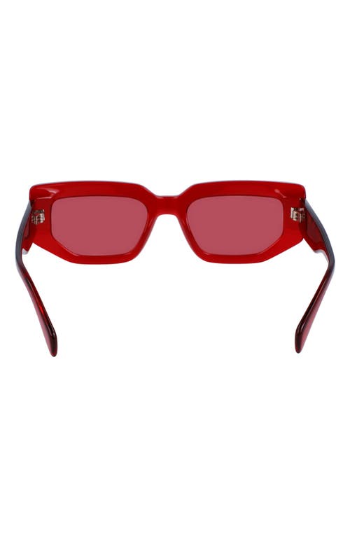 Shop Paul Smith Kennet 54mm Rectangular Sunglasses In Dark Red