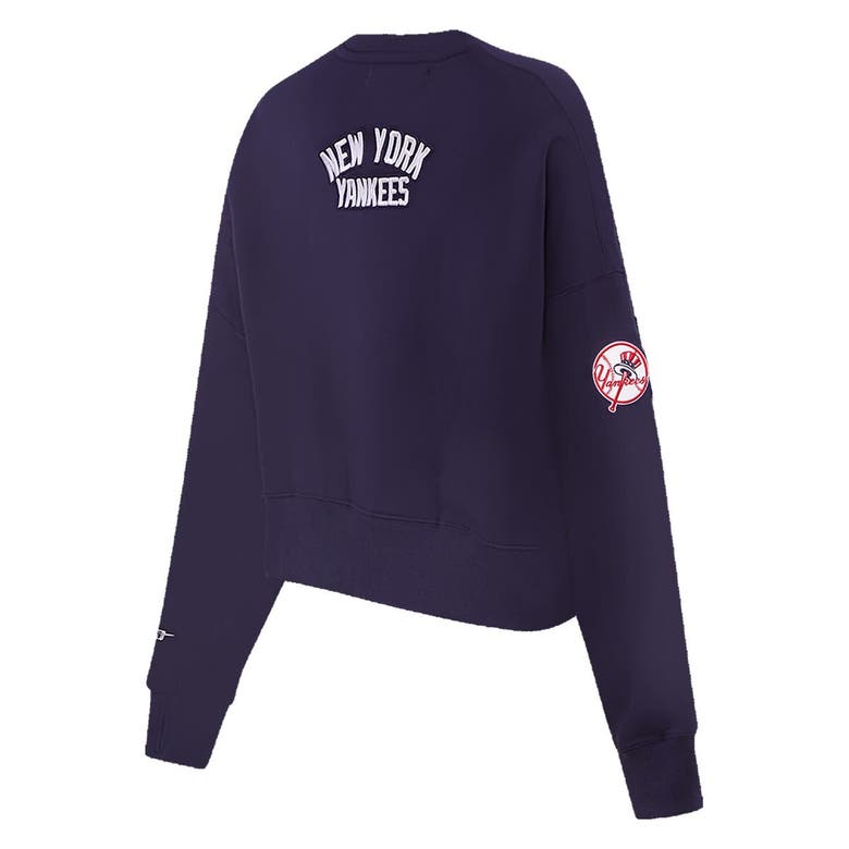 Shop Pro Standard Navy New York Yankees Painted Sky Pullover Sweatshirt
