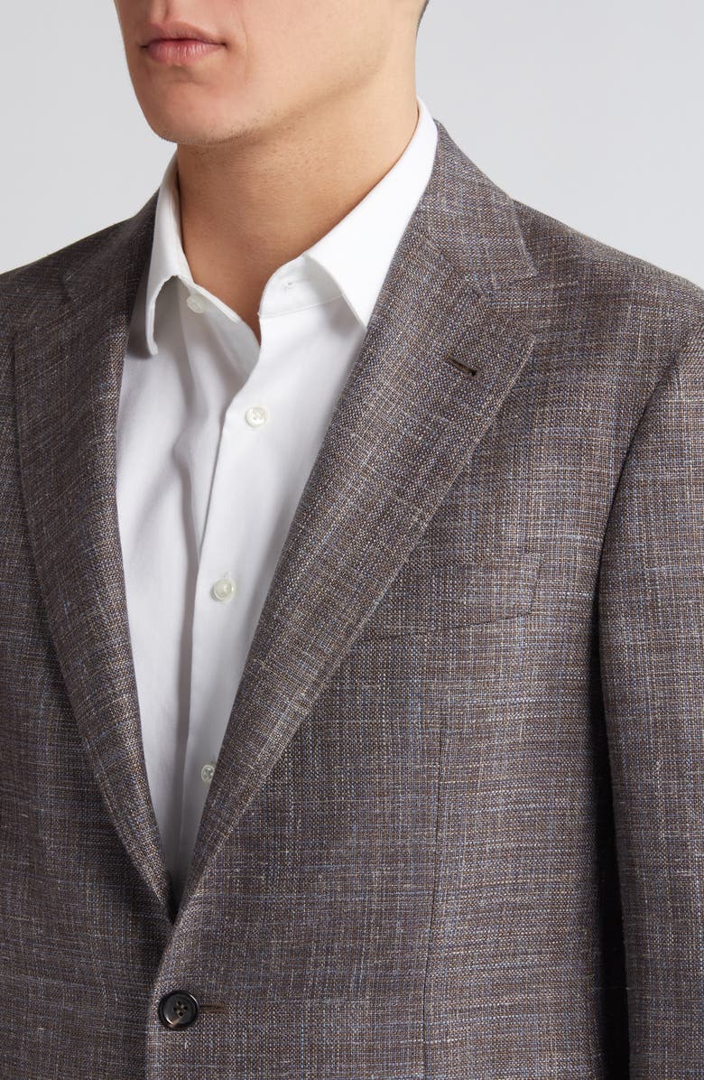 Canali Kei Trim Fit Slub Wool & Silk Blend Sport Coat | Nordstrom