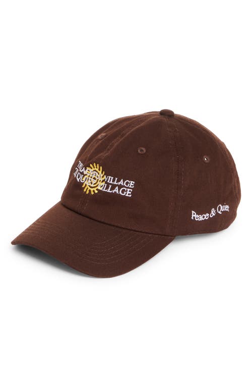 x Disney 'The Lion King' Peaceful Village Embroidered Baseball Cap in Brown