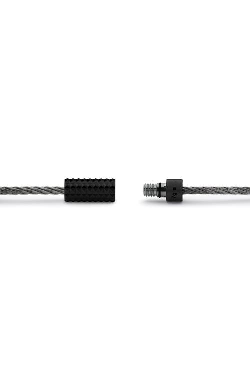 Shop Le Gramme 7g Black Ceramic Pyramid Cable Bracelet In Black Ceramic/black Silver