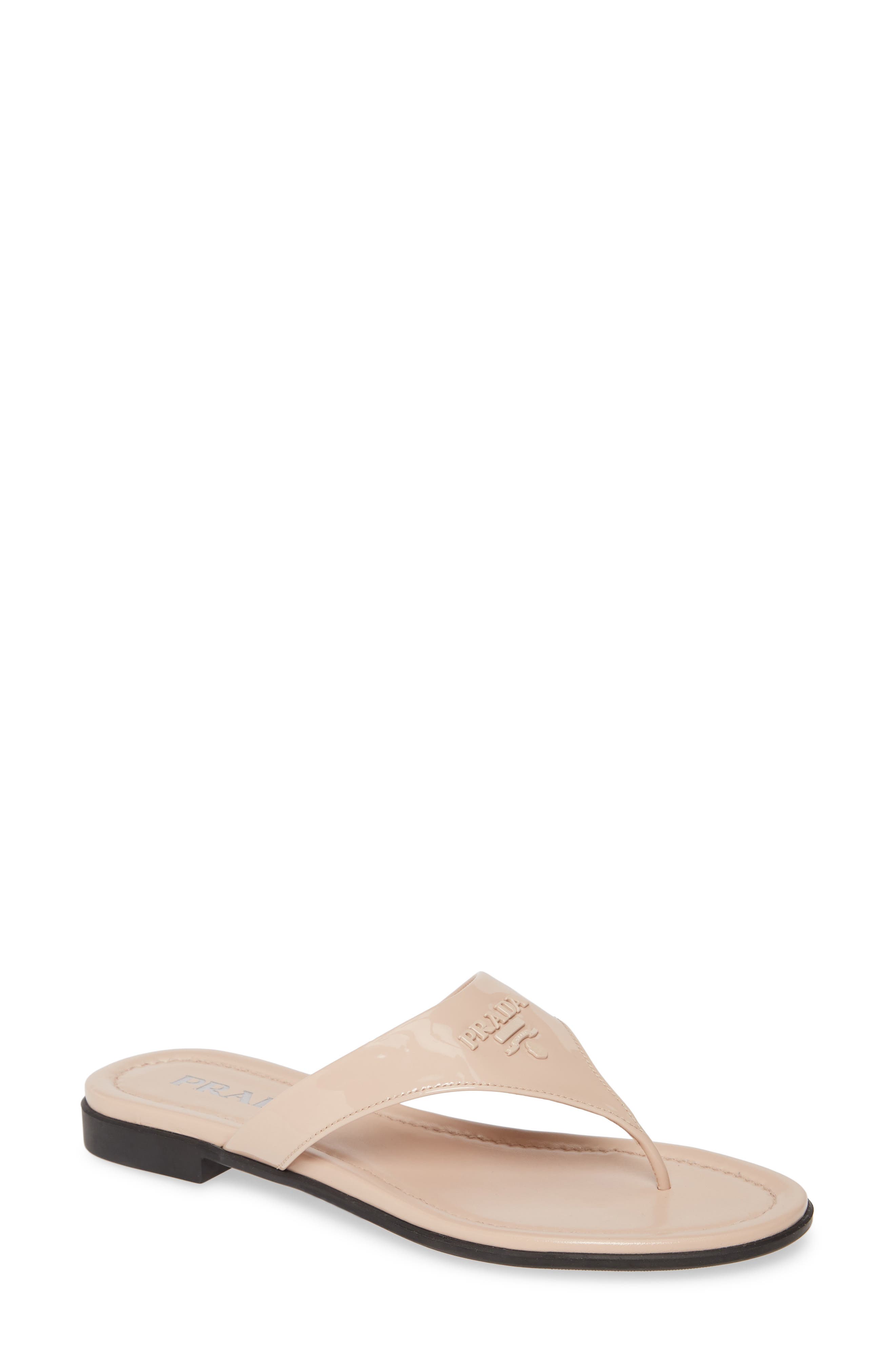 prada logo thong sandal