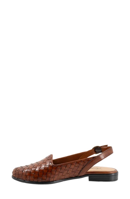 Trotters Lea Slingback Flat In Brown