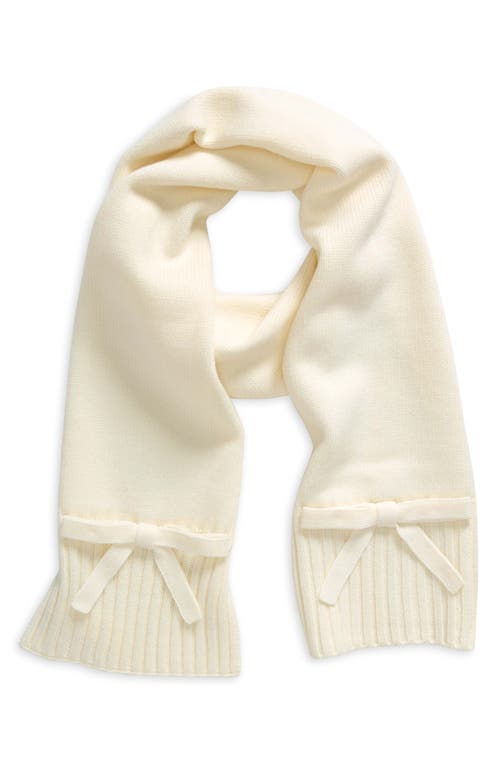 Shop Kate Spade New York Bow Accent Scarf In Cream