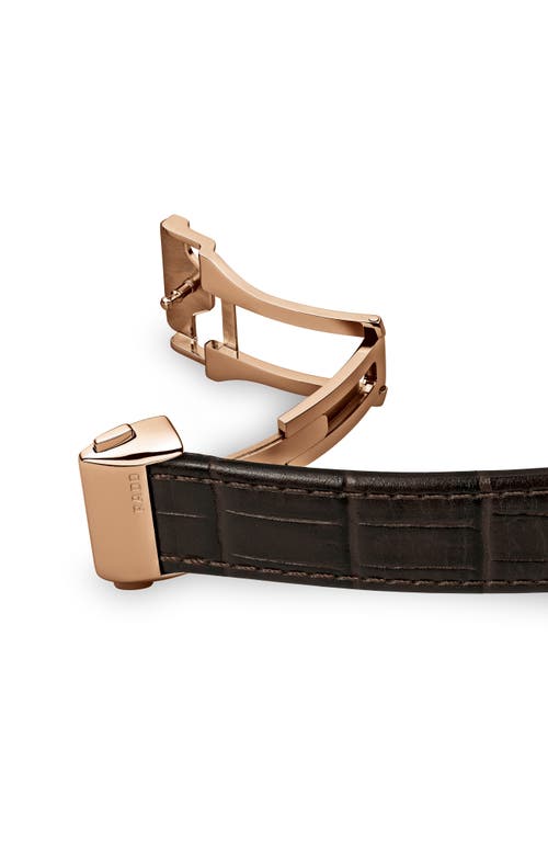 Rado Coupole Classic Automatic Leather Strap Watch, 38mm In Grey/brown/gunmetal