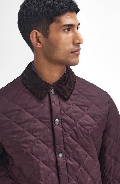 Shop Barbour Heritage Liddesdale Quilted Jacket In Winter Blackberry