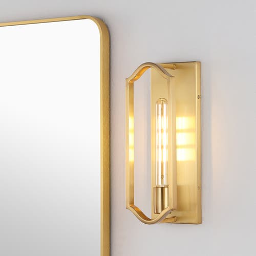 Jonathan Y Chloe 1-light Bohemian Farmhouse Iron Led Sconce In Brass Gold