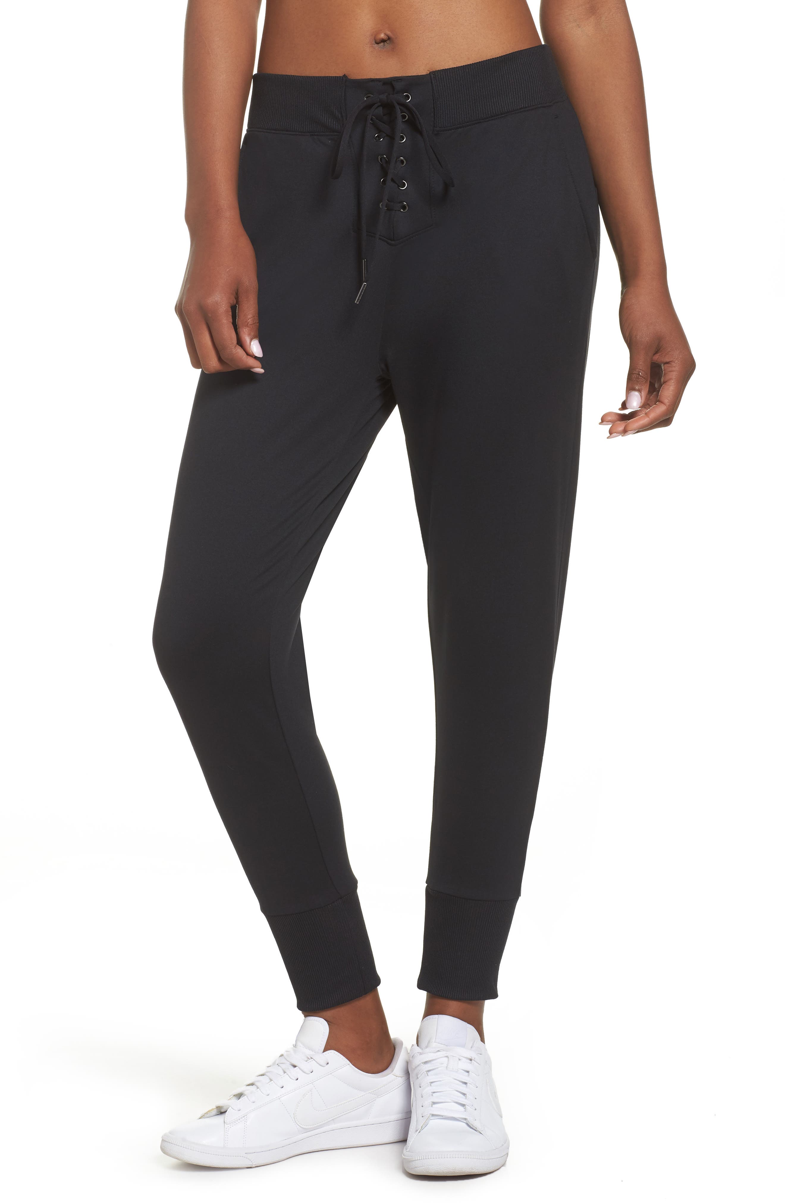 Zella Lace & Repeat Crop Pants Nordstrom