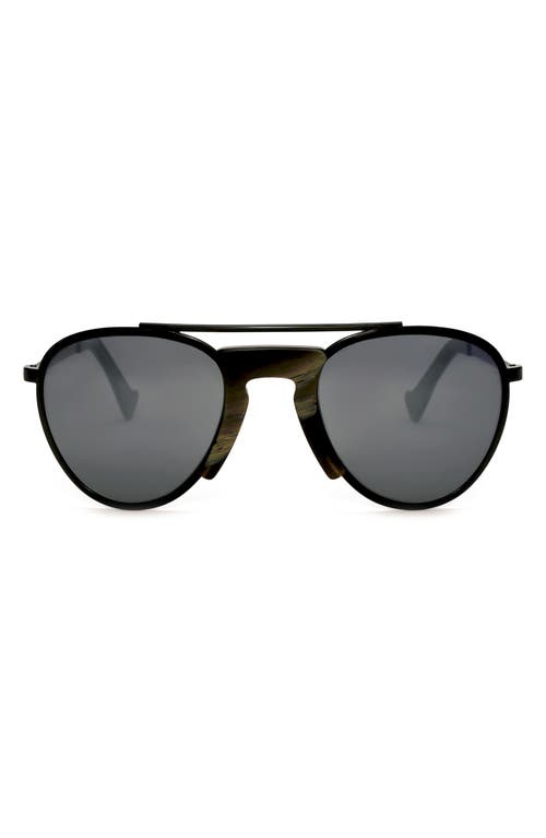 Grey Ant Pete's Hotel 55mm Aviator Sunglasses In Black