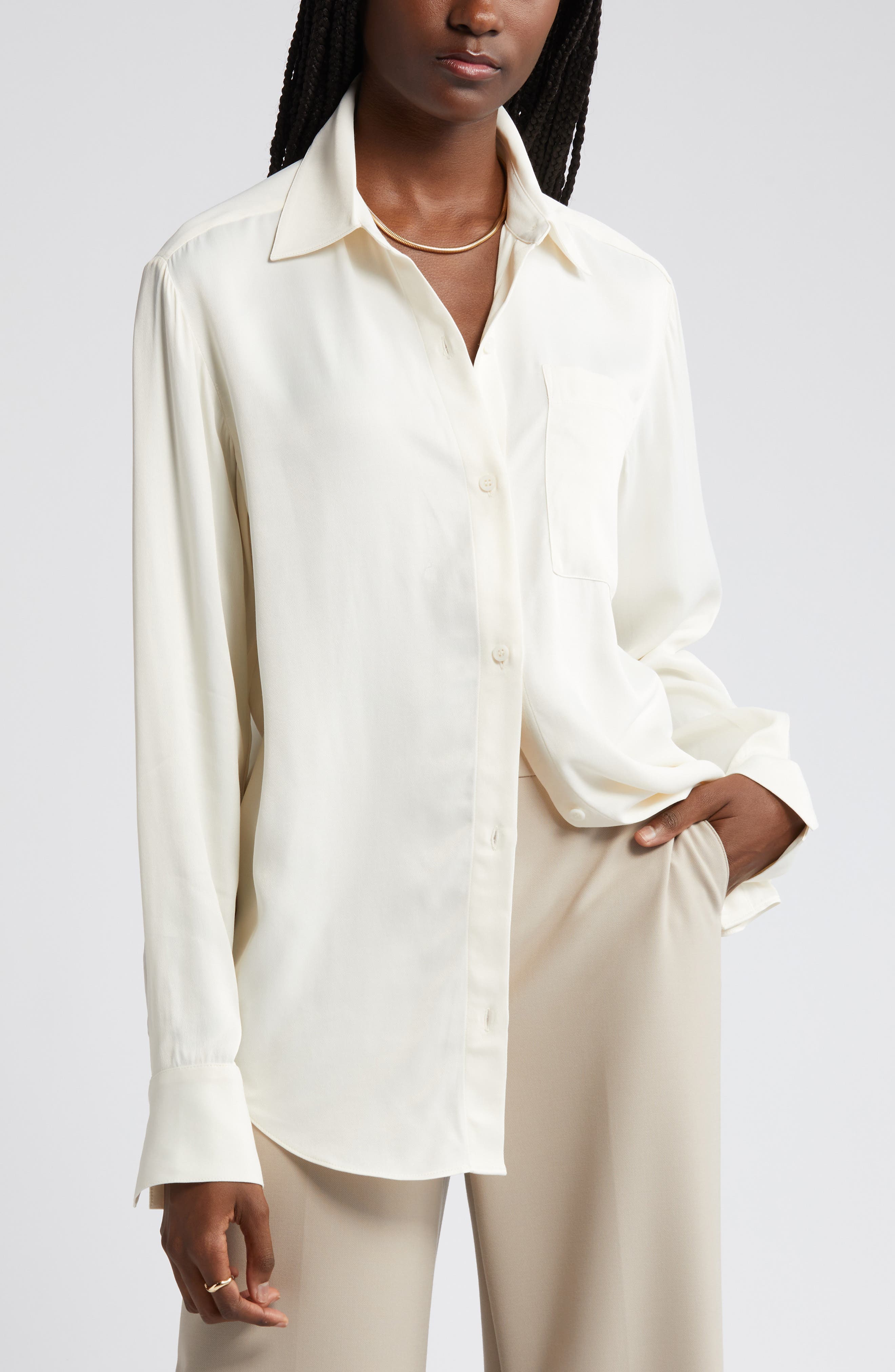 Women's Ivory Button Up Tops | Nordstrom