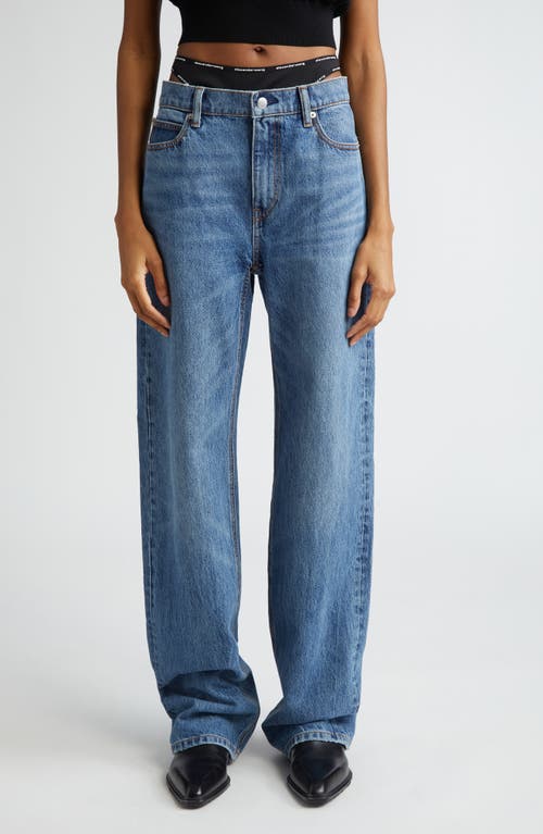 Alexander Wang Prestyled Thong Waist Relaxed Fit Jeans Vintage Medium Indigo at Nordstrom,