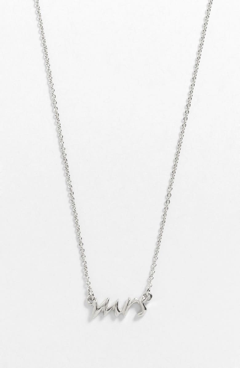KATE SPADE NEW YORK 'say yes - mrs' necklace, Main, color, SILVER