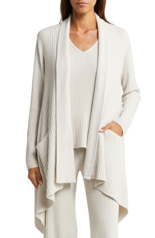 barefoot dreams Draped Shawl Collar Cardigan in Almond