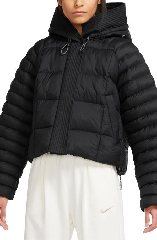 Nike Sportswear Essential Primaloft® Water Repellent Puffer Coat In Black/white