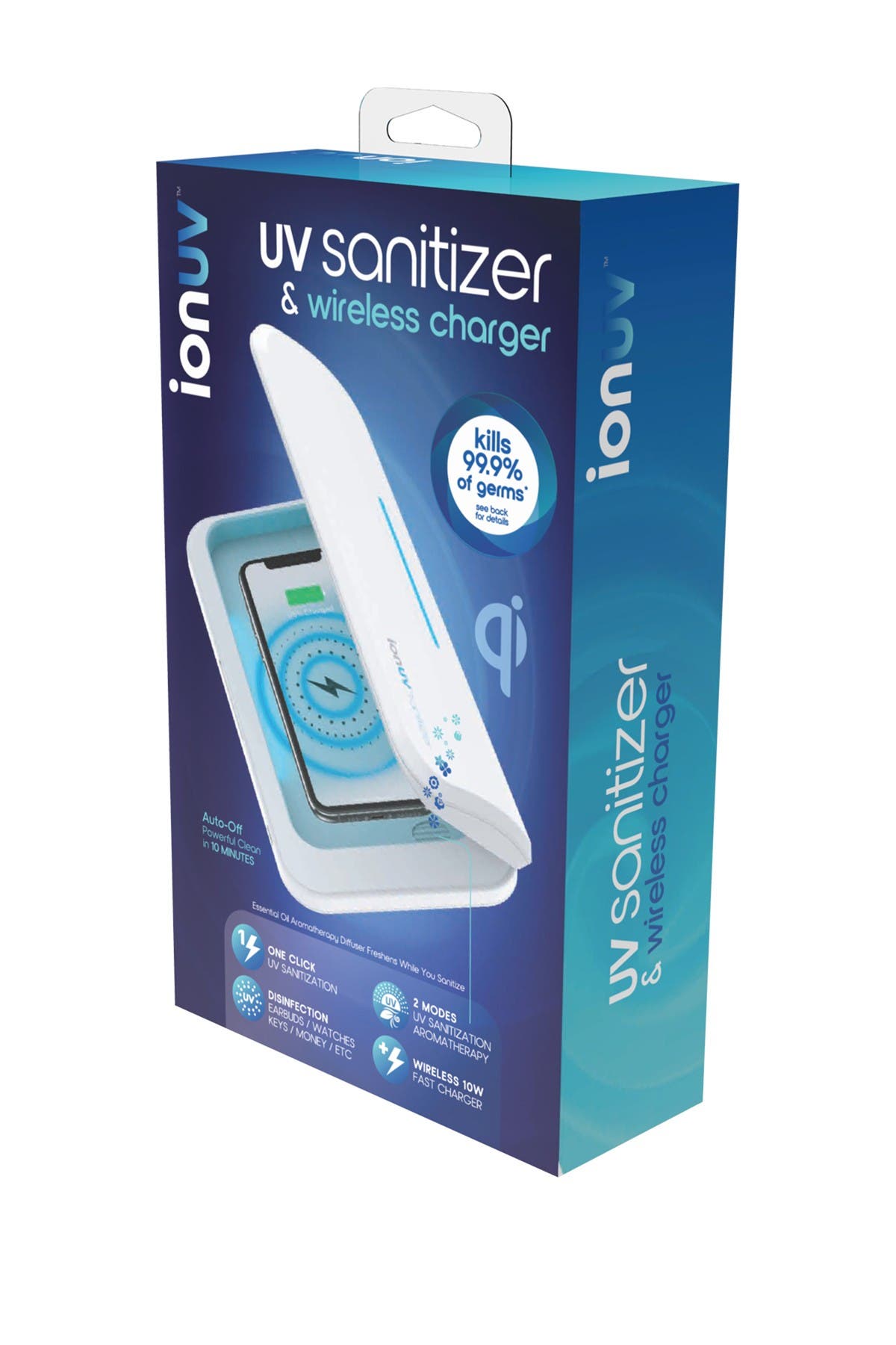 TZUMI ION UV PHONE SANITIZER WITH WIRELESS CHARGING