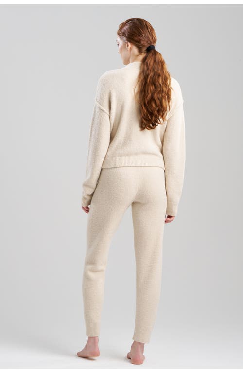 Natori Luna Mellow Cropped Cardigan In Beige