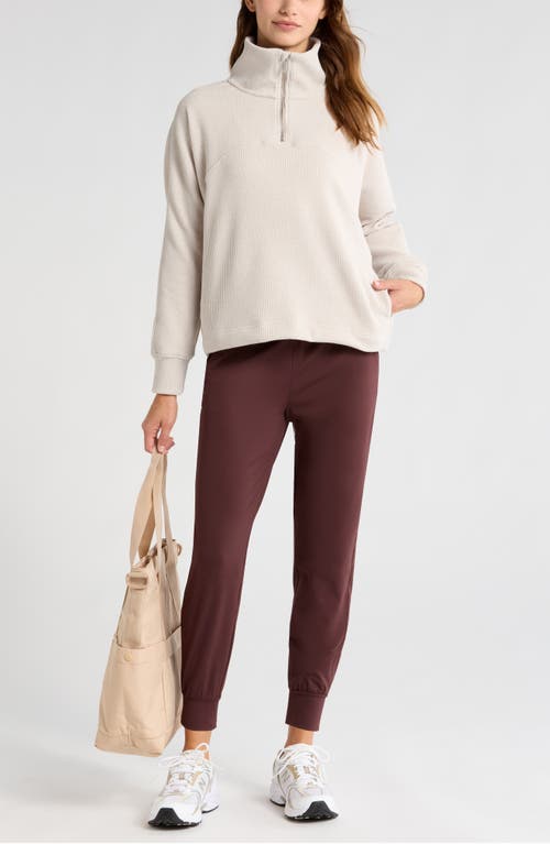 ZELLA ZELLA HALF ZIP WAFFLE STITCH SWEATSHIRT 