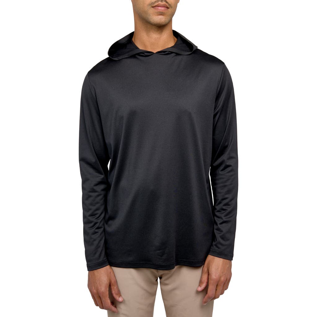 Construct Con.struct Melange Lightweight Performance Hoodie In Black