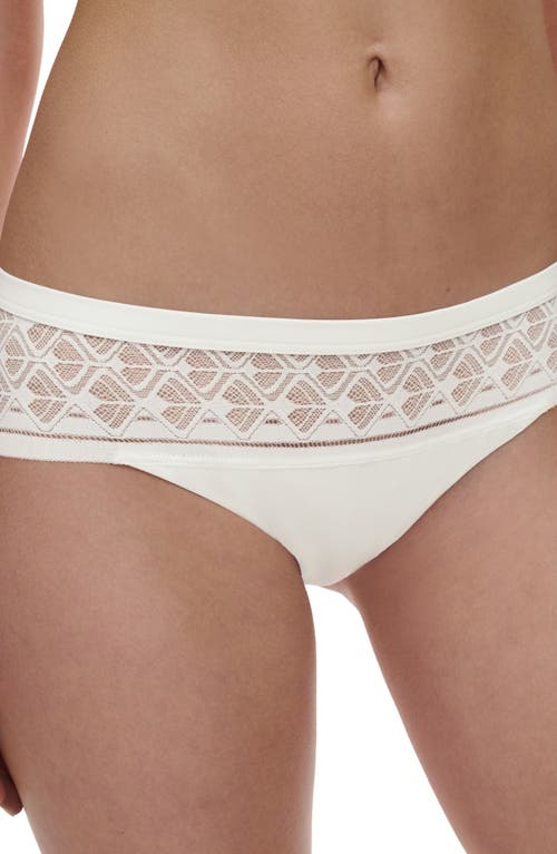 Chantelle Lingerie Ace Lace Trim Hipster Panties In Milk-lw