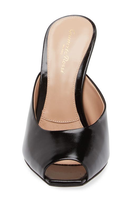 Shop Gianvito Rossi Peep Toe Slide Sandal In Black