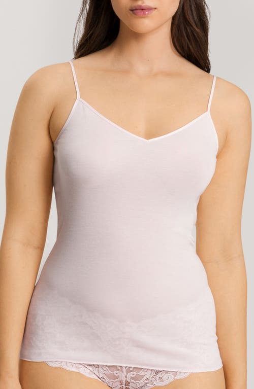 Hanro Seamless V-Neck Cotton Camisole in 1347 - Honeydew 