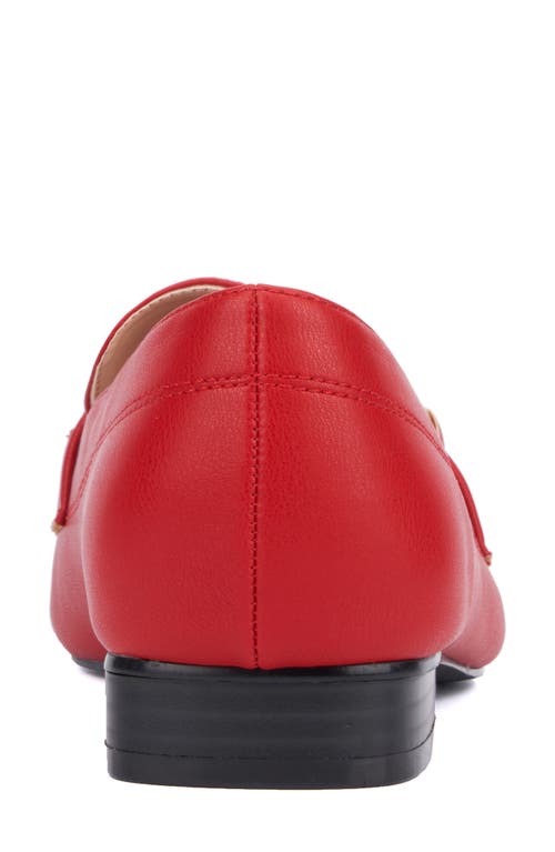 New York And Company Damara Horsebit Loafer In Red
