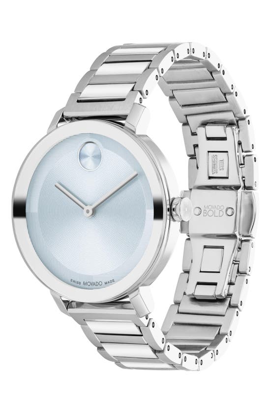 Shop Movado Bold Evolution 2.0 Bracelet Watch In Light Blue