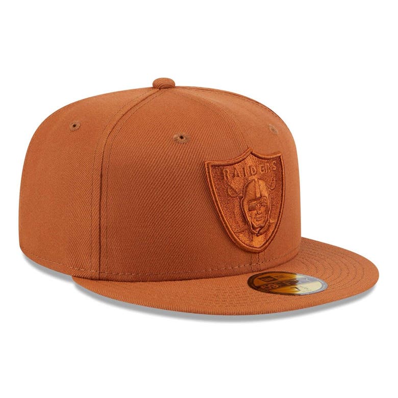 Shop New Era Brown Las Vegas Raiders Color Pack 59fifty Fitted Hat