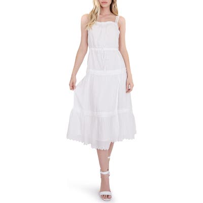 Paige Amity Eyelet Hem Sundress, White