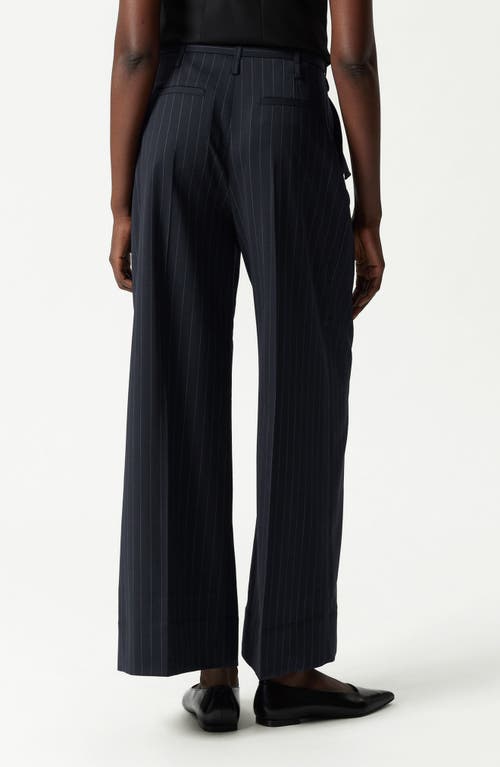 & OTHER STORIES & OTHER STORIES PINSTRIPE WOOL BLEND WIDE LEG PANTS 