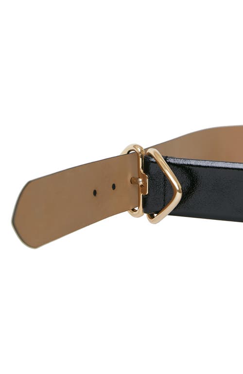 B-low The Belt Livia Gloss Belt In Black Gold