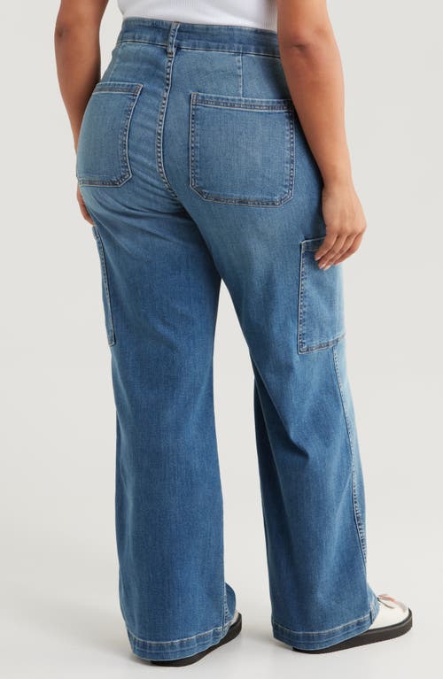 Shop Kut From The Kloth Jodi Fab Ab High Waist Wide Leg Carpenter Jeans In Creative