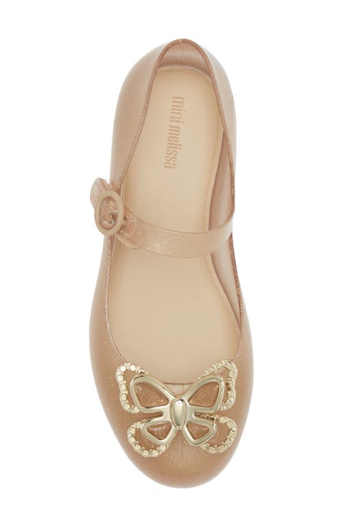 Shop Mini Melissa Melissa Kids' Sweet Love Mary Jane Flat In Beige