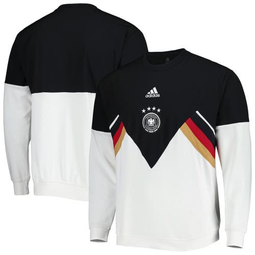 Men's adidas Black/White Germany National Team Icon Pullover Sweatshirt