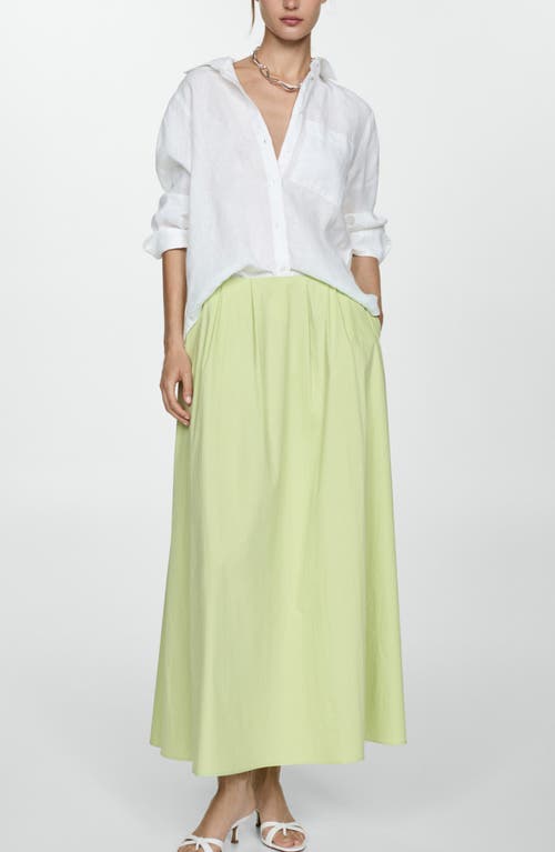 Shop Mango Flared Skirt In Pastel Green