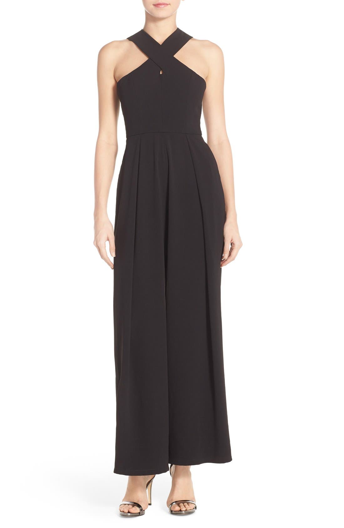 Elliatt 'Now' Cross Neck Crepe Jumpsuit Nordstrom