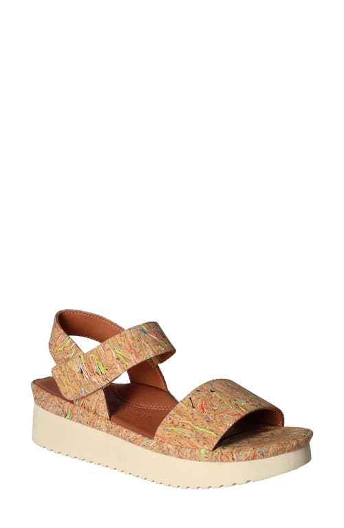 L'Amour des Pieds Abrilla Slingback Platform Sandal in Bright Multi