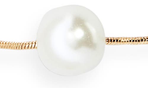 Shop Nordstrom Rack Layered Faux Pearl Chain Necklace In White- Gold
