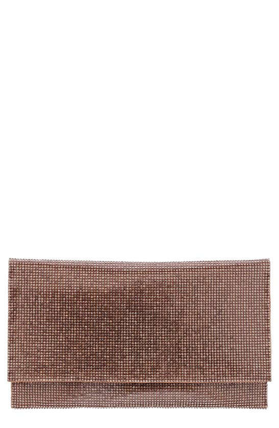 Shop Nina Crystal Clutch In Light Mocha