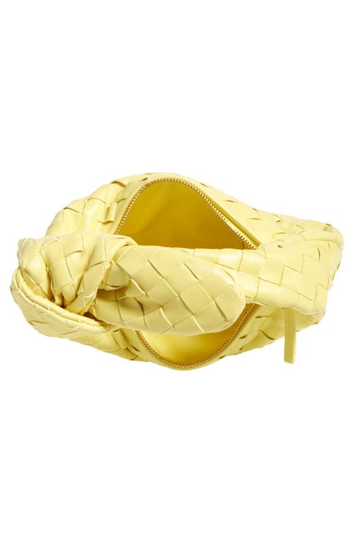Bottega Veneta Mini Jodie Intrecciato Leather Top Handle Bag In Sherbert/gold